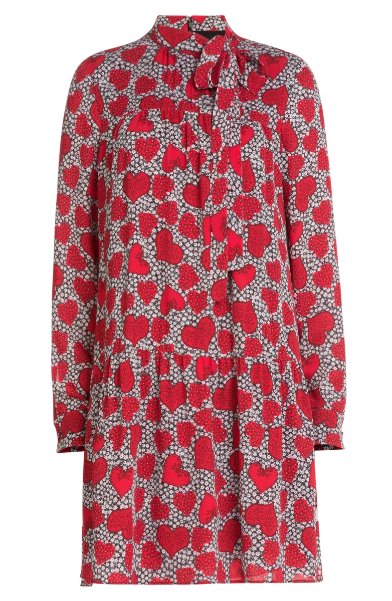 STYLEBOP.com VALENTINO Heart Printed Silk Dress AUD 3.383 